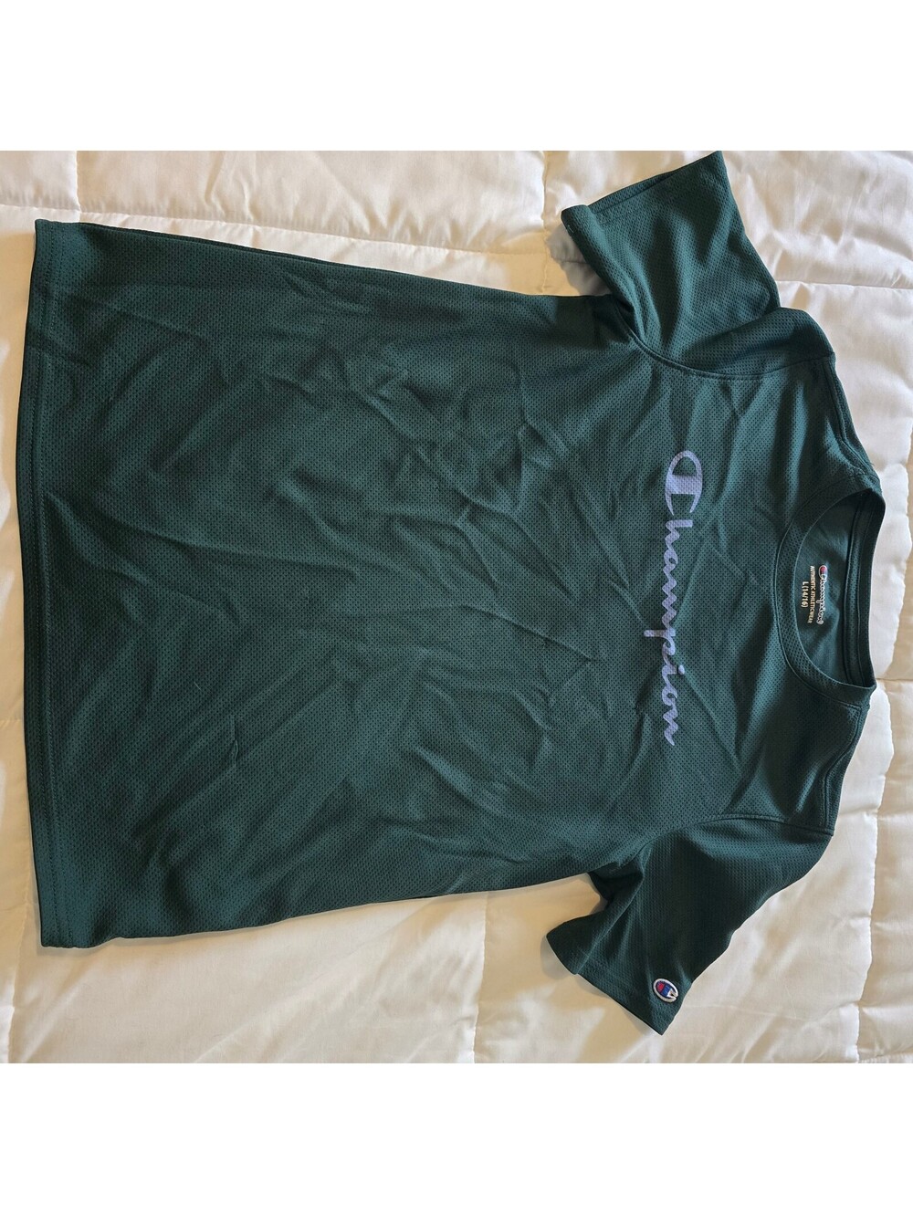 Champion dark green athletic T shirt 14 16